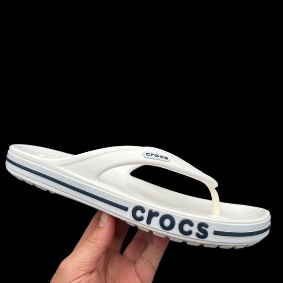 Crocs Womens Bayaband Flip Flop Sandals Size 7 White Water Friendly Lightweight - Picture 14 of 16